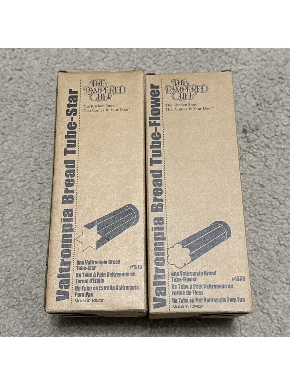 2 The Pampered Chef Bread Tubes Star and Flower